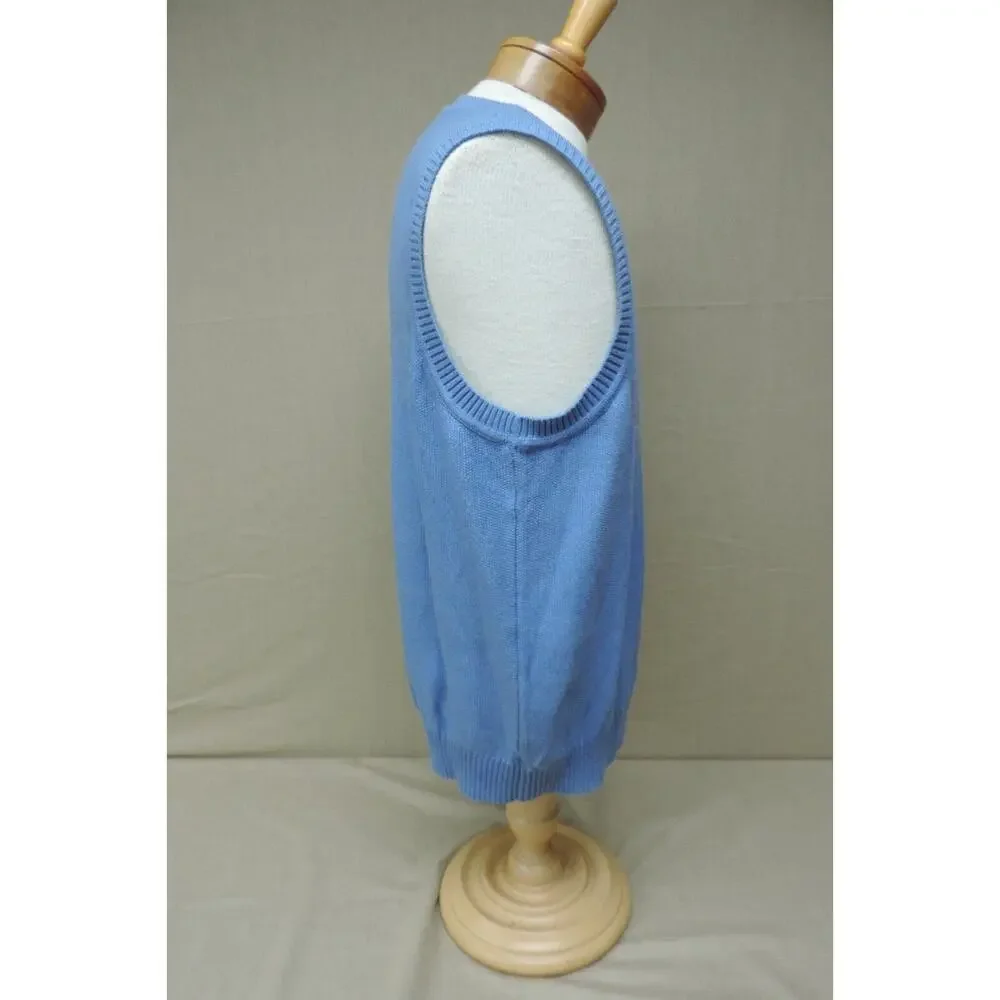 bobby jones mens size Large blue sweater vest